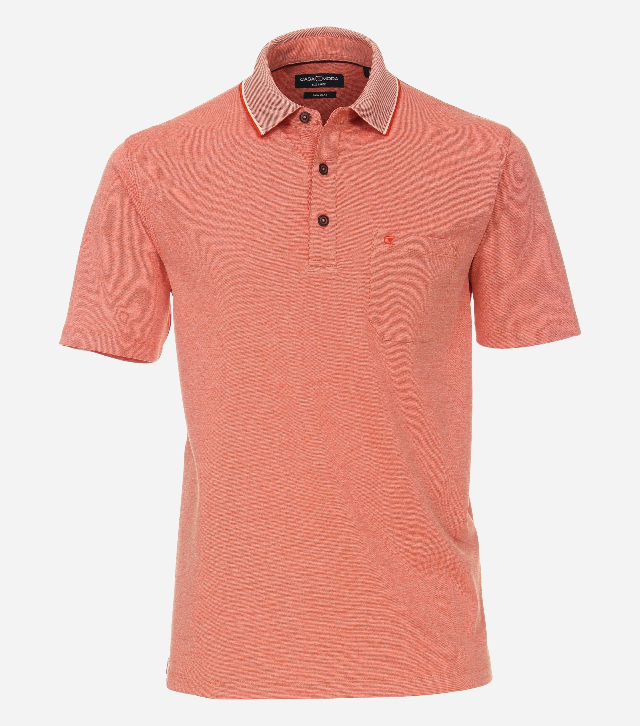 CASAMODA Poloshirt Baumwollmix, 993106500 Orange457 Normale Passform Hochwertiger