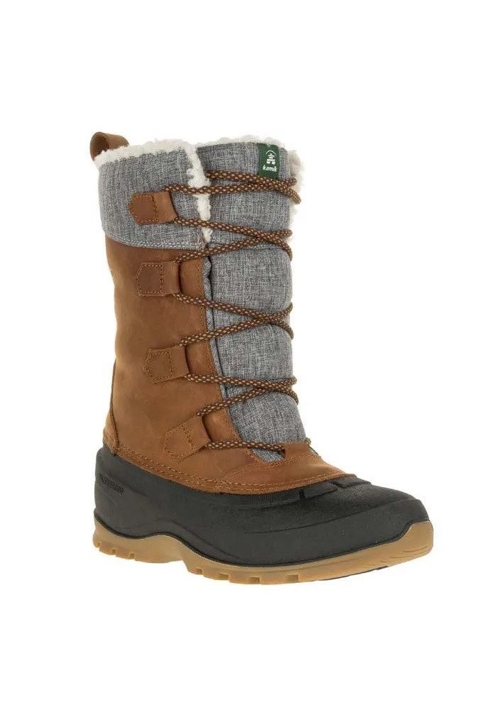 Snowgem (Leder, Nylon, wasserdicht) cognacbraun Damen Winterstiefel