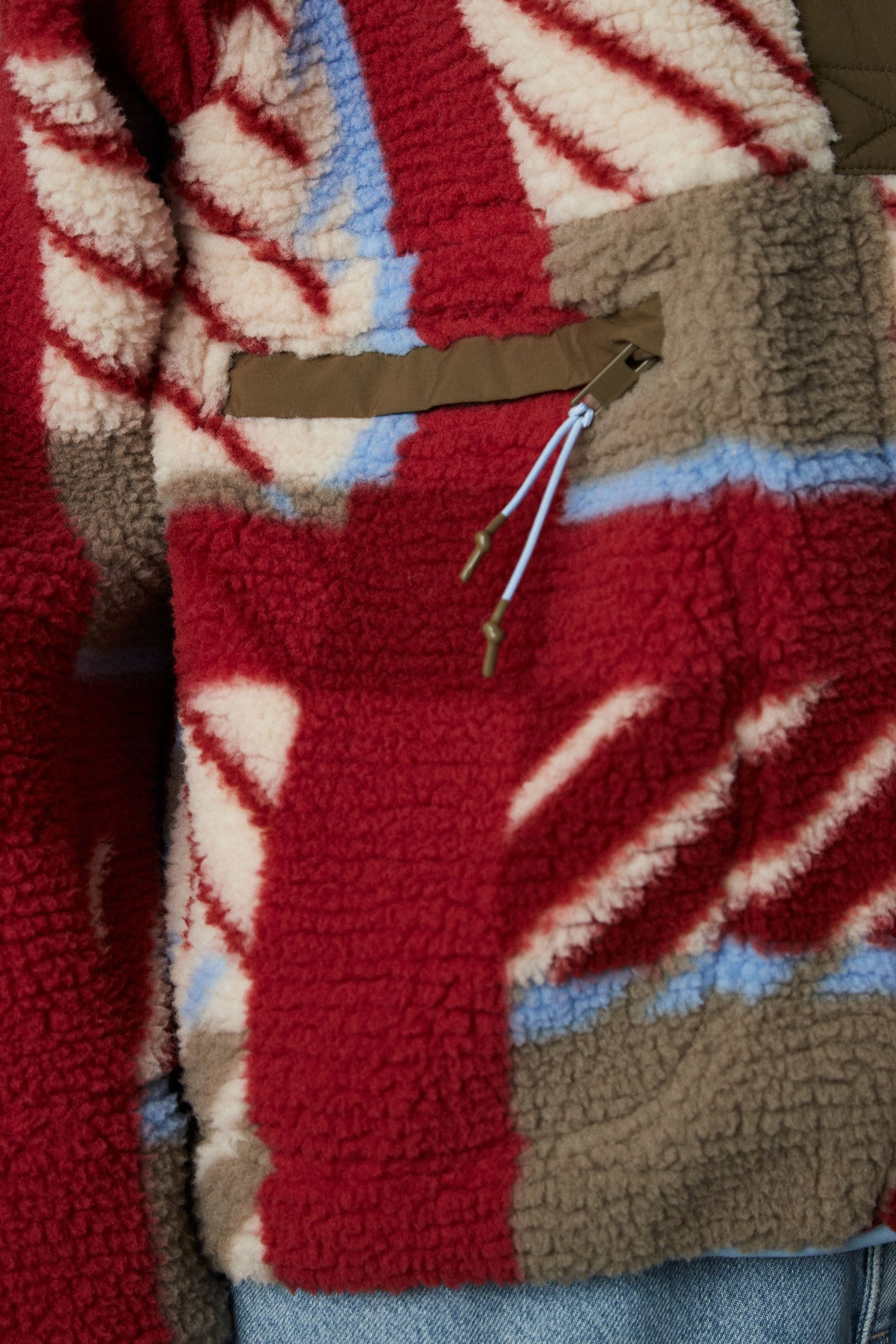 Next Fleecejacke Jacke aus Teddyfell-Fleece mit Druckknöpfen (1-St)