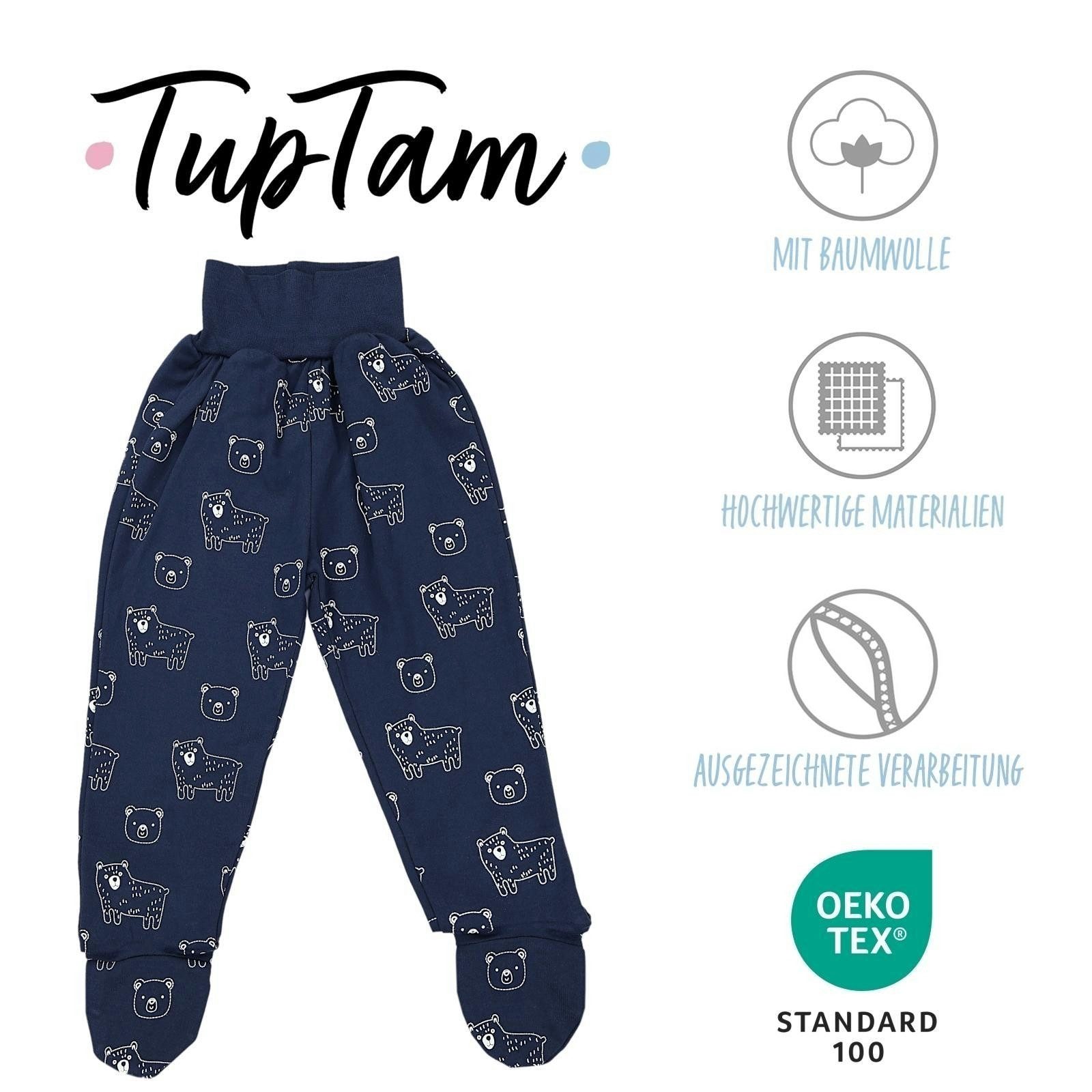 TupTam Strampler TupTam Baby Jungen Strampelhose mit Fuß 3er Pack – Bild 2 von 5