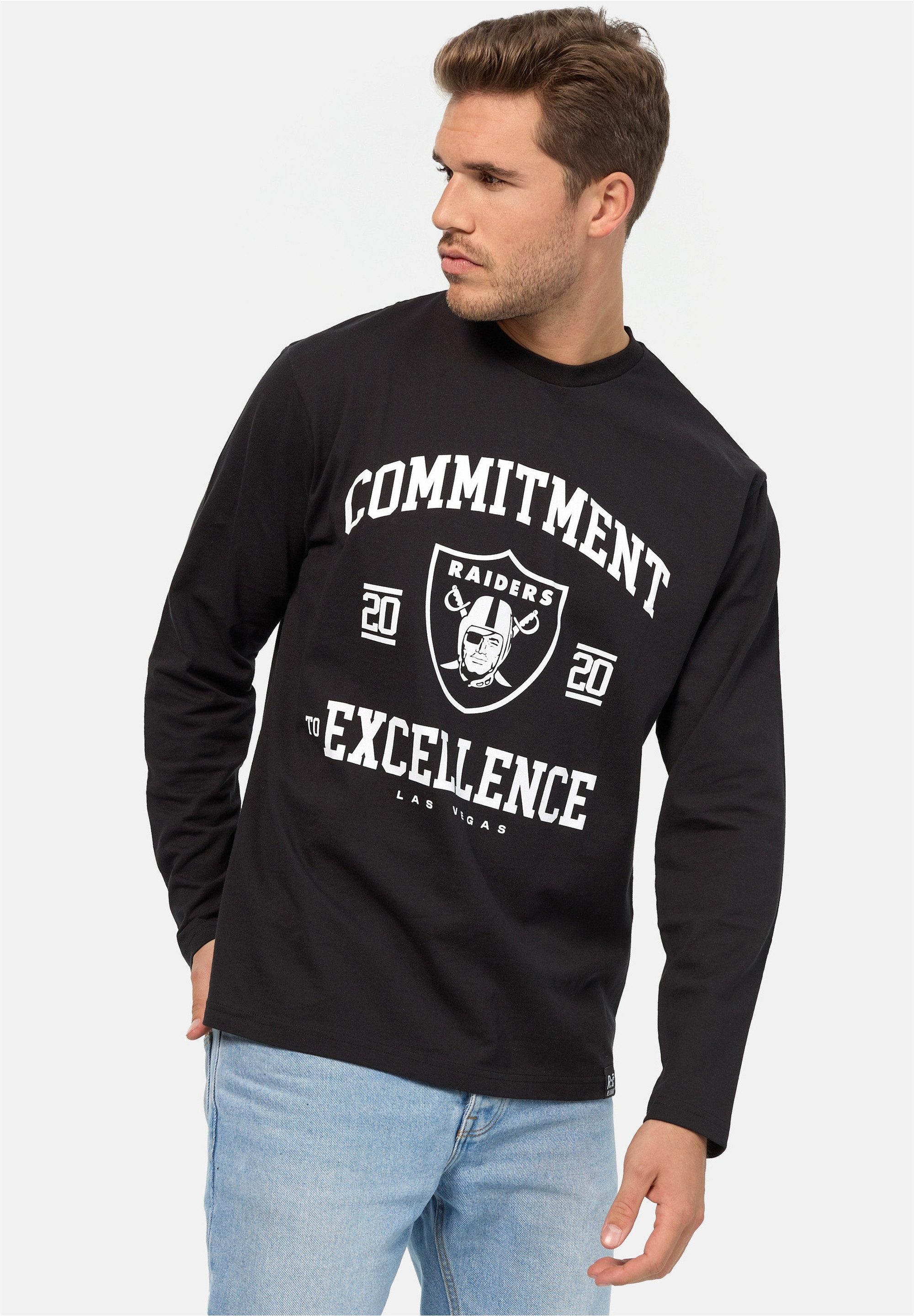 Recovered Sweatshirt NFL Raiders Commitment To Excellence Relaxed im lockeren Schnitt