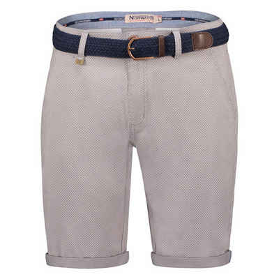 Geographical Norway Chinos Chino Shorts kurze Hose Bermuda Knielang Stoff bequem mit Gürtel short