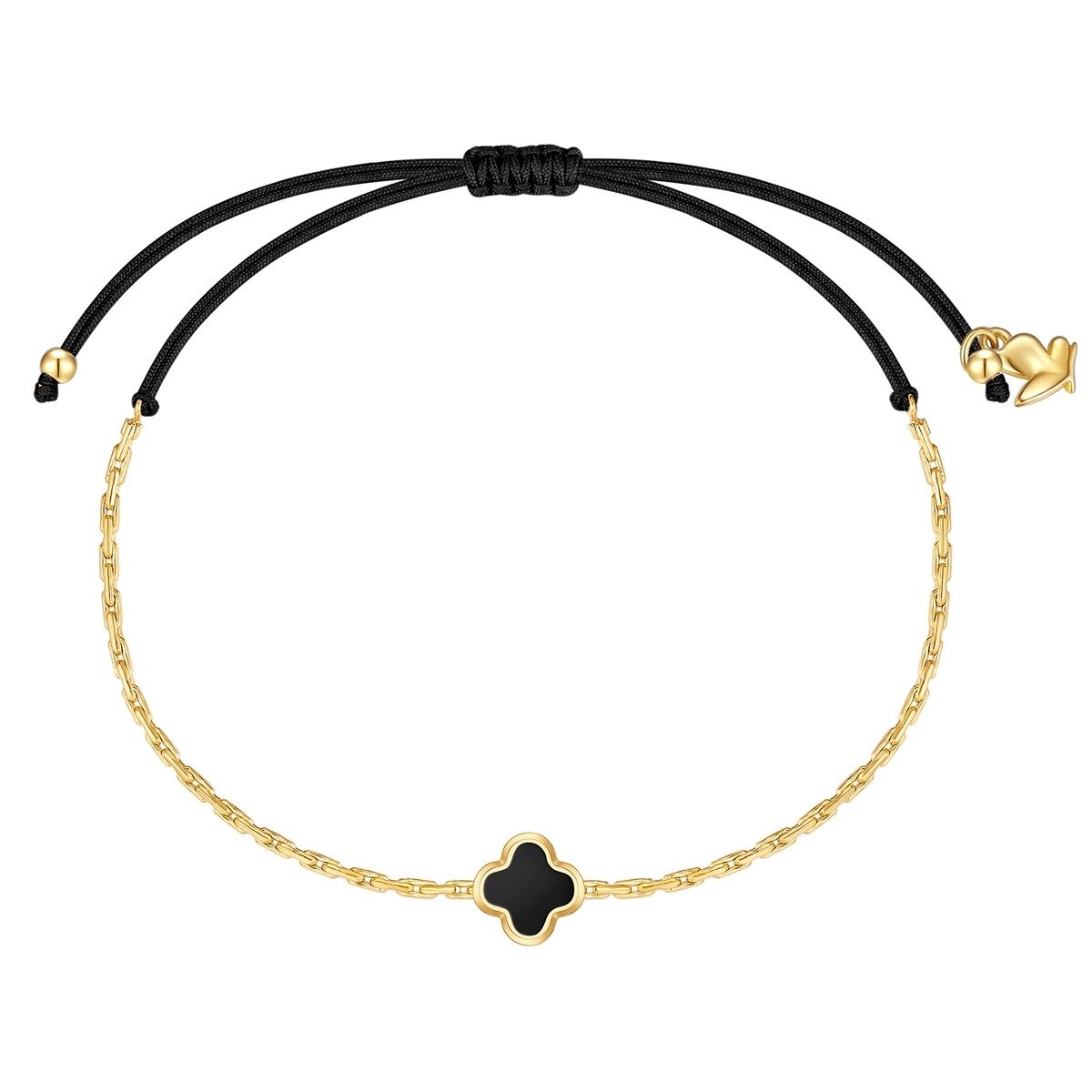 Armband Kleeblatt gelbgold