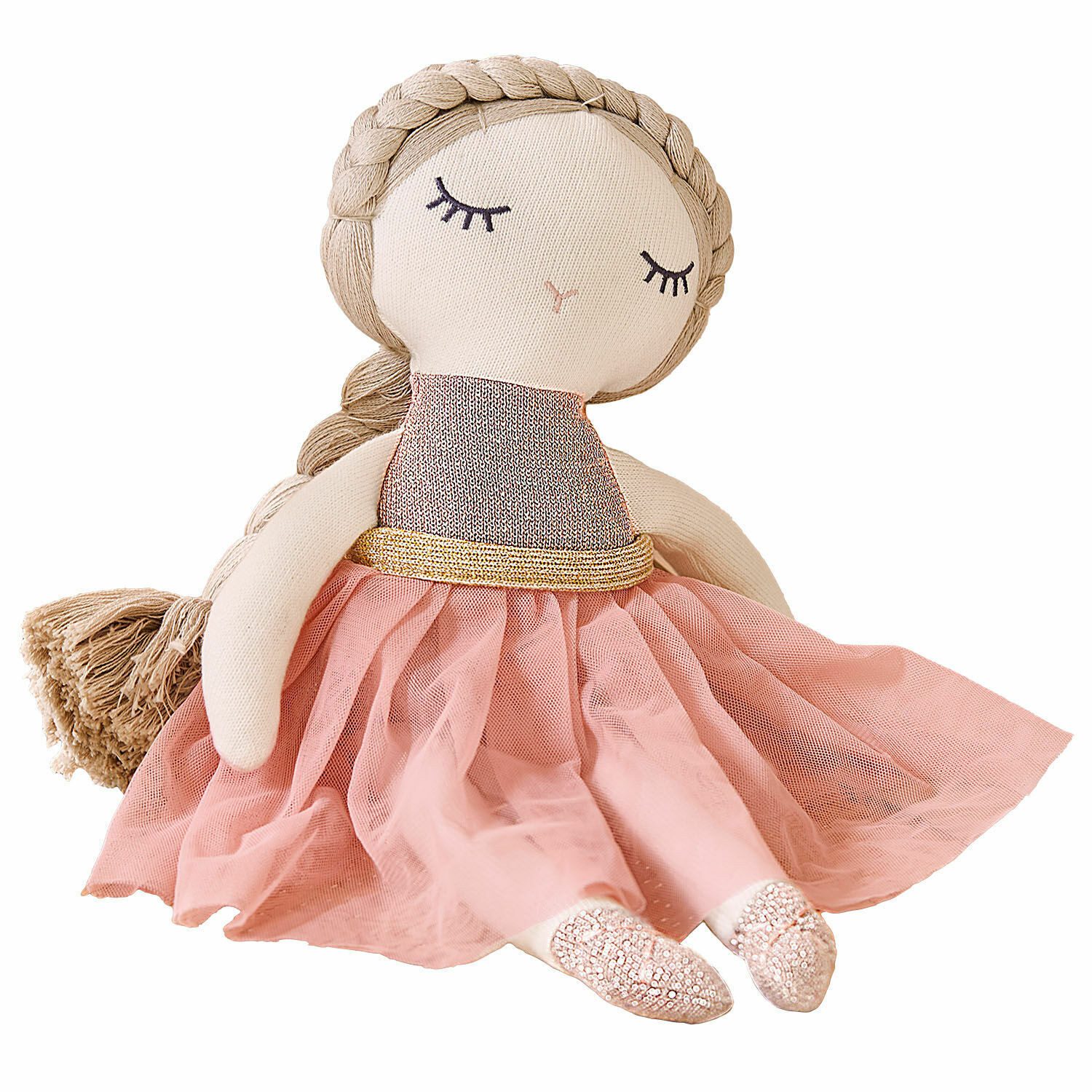 Mirabeau Kuscheltier Stoffpuppe Pebblino creme