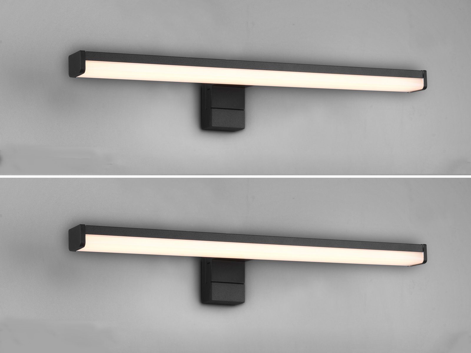 TRIO Leuchten Spiegelleuchte, LED fest integriert, Warmweiß, 2er Set LED Wandleuchten Badezimmerlampen Schminklicht Gäste WC B 40cm