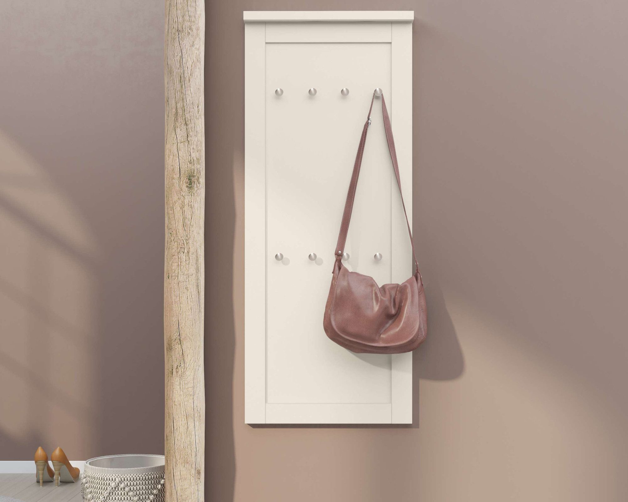 OTTO home Garderobenpaneel Heide, mit 8 Haken, Höhe 120 cm, Breite 50 cm