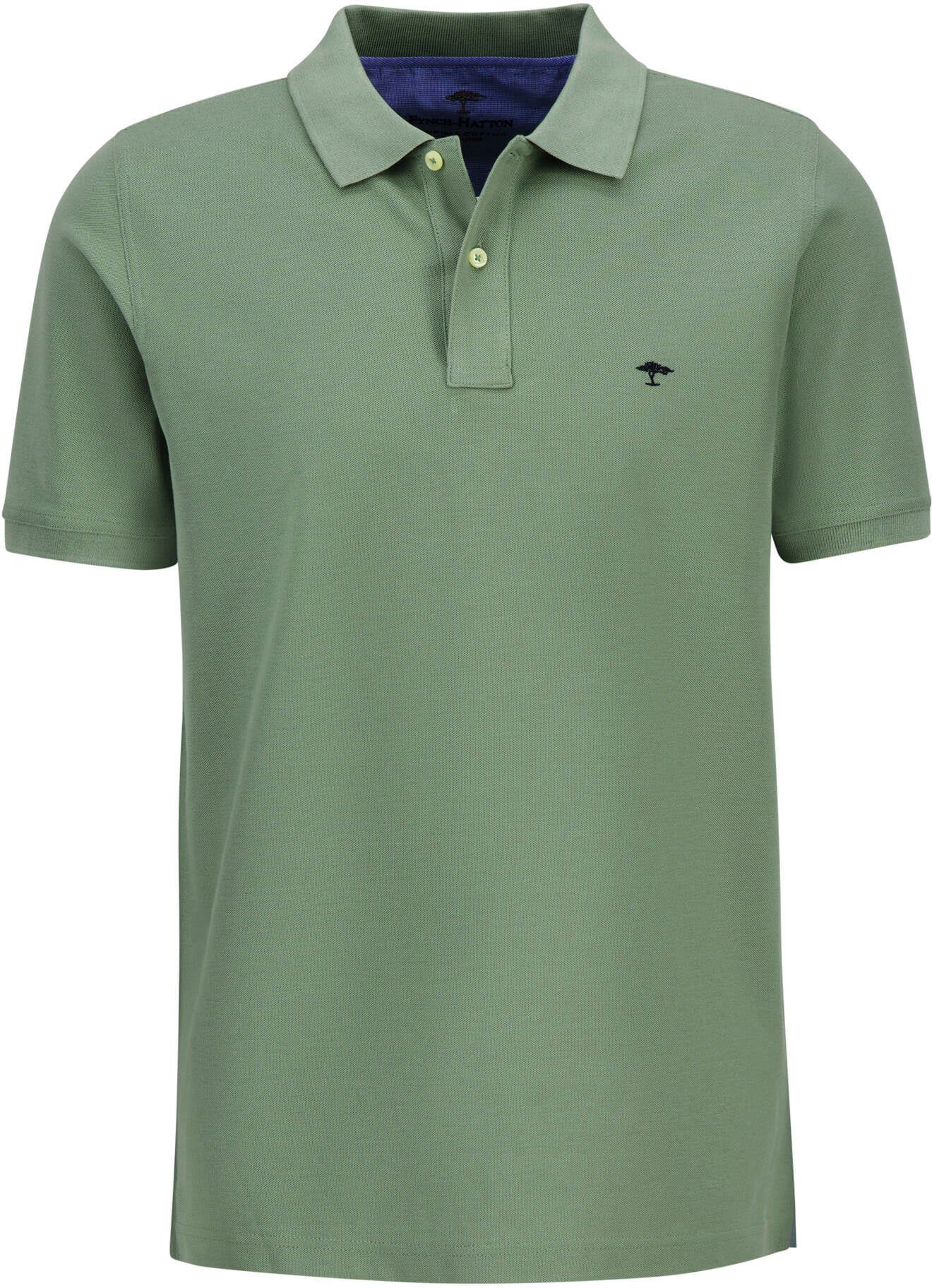 FYNCH-HATTON Poloshirt FYNCH-HATTON Kurzarm Poloshirt (1-tlg) mit kleinem Markenlogo spring green