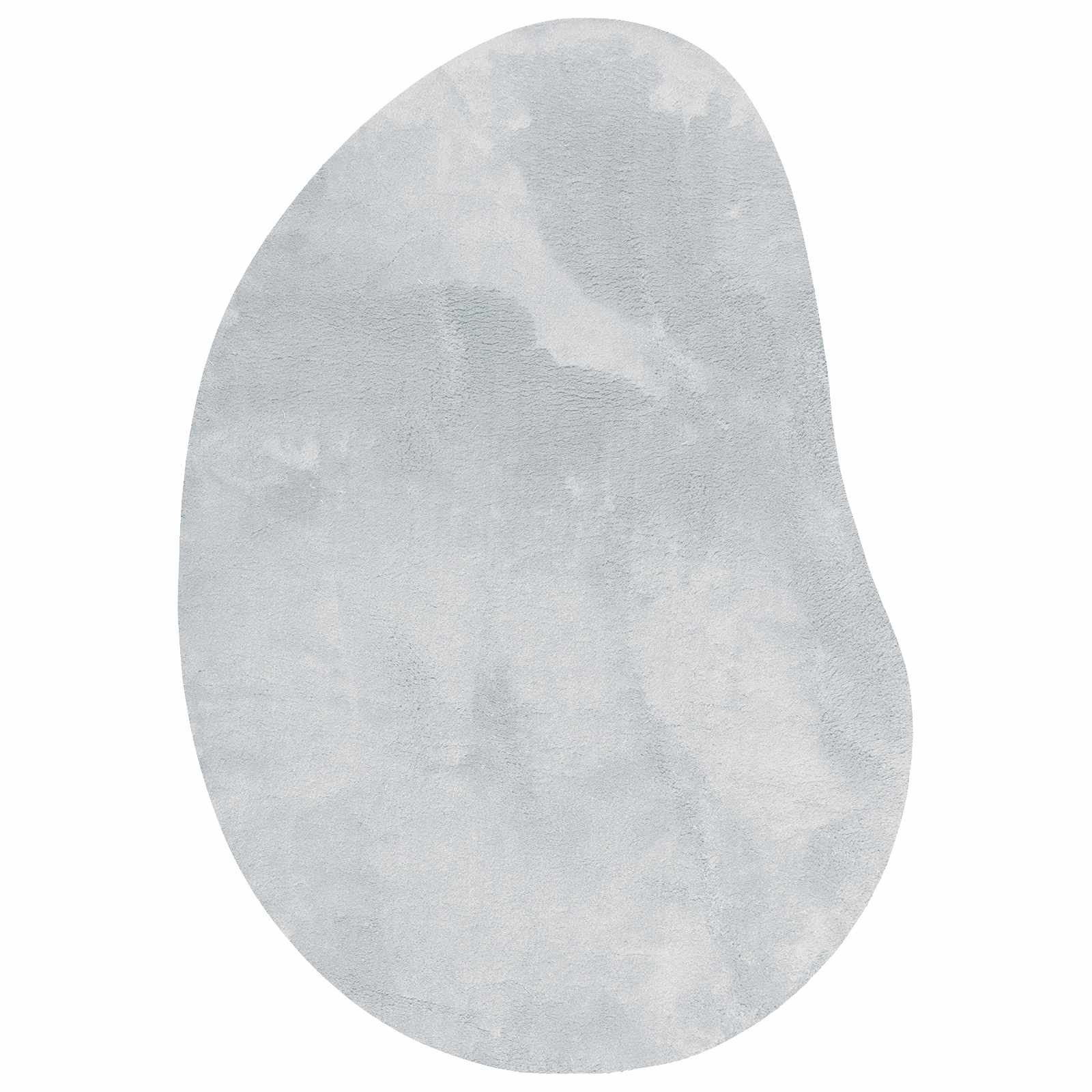 vidaXL Teppich Bereichsteppiche HUARTE Grau 80 x 150 cm Polyester, Oval
