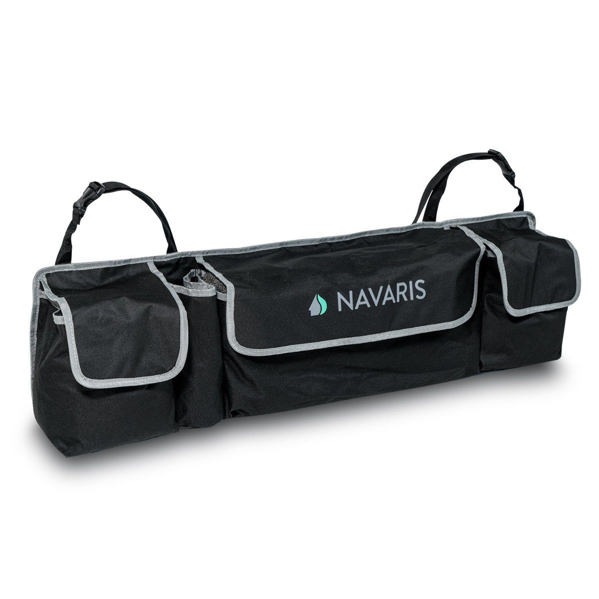 Auto-Rückenlehnentasche Auto Kofferraum Organizer Tasche - 4 Fächer, verstellbare Gurte
