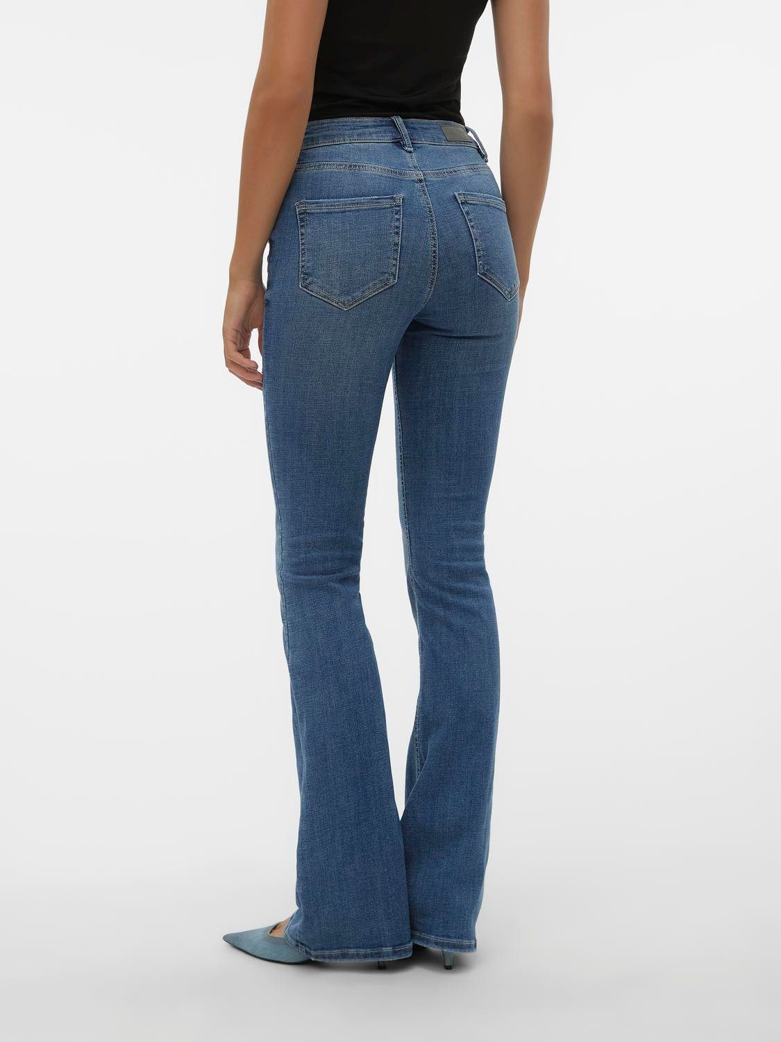 Vero Moda Bootcut-Jeans VMFLASH MR FLARED JEANS LI347 GA NOOS Baumwollmisch günstig online kaufen