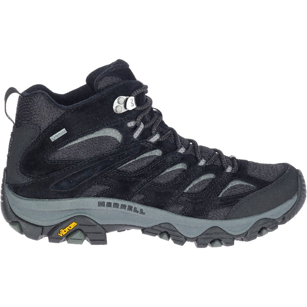 Merrell Moab 3 Mid GTX (atmungsaktiv und wasserdicht) schwarz/grau Herren Wanderschuh