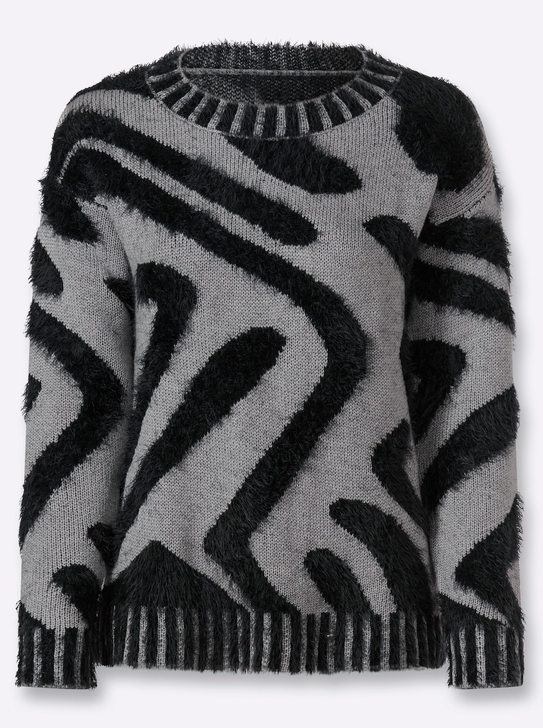 Strickpullover Pullover Langarm Jacquard