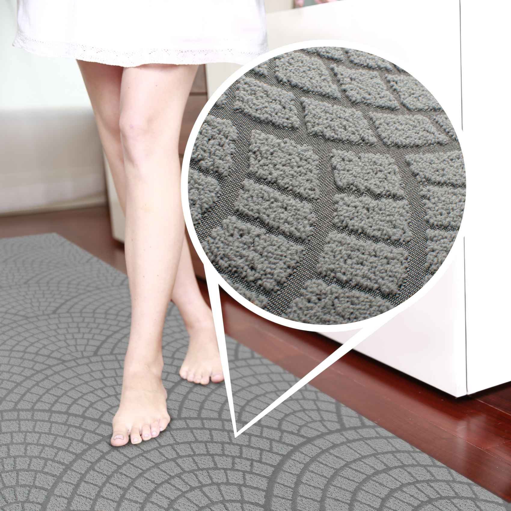 ANRO Küchenläufer Teppichläufer DAVIS Velours Läufer, Eckig, Höhe: 3 mm, Velour – Bild 5 von 5