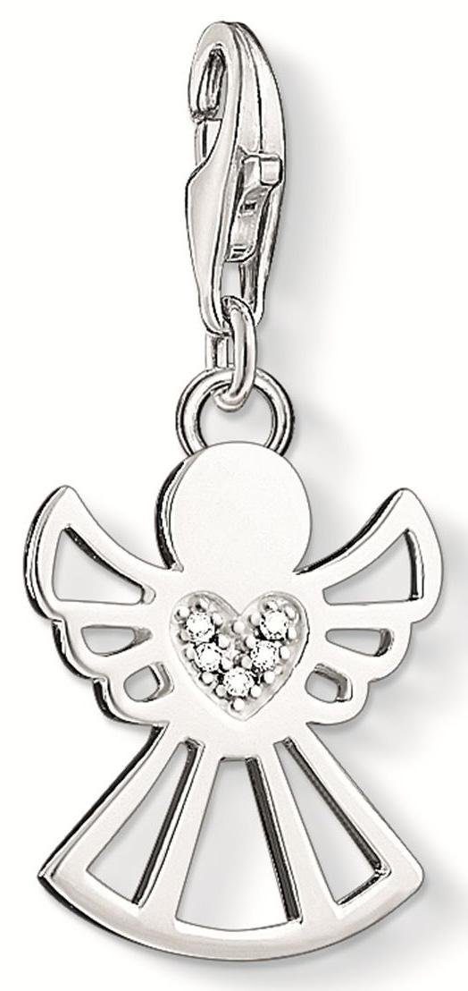 THOMAS SABO Charm-Einhänger Engel mit Herz, Diamantsplitter