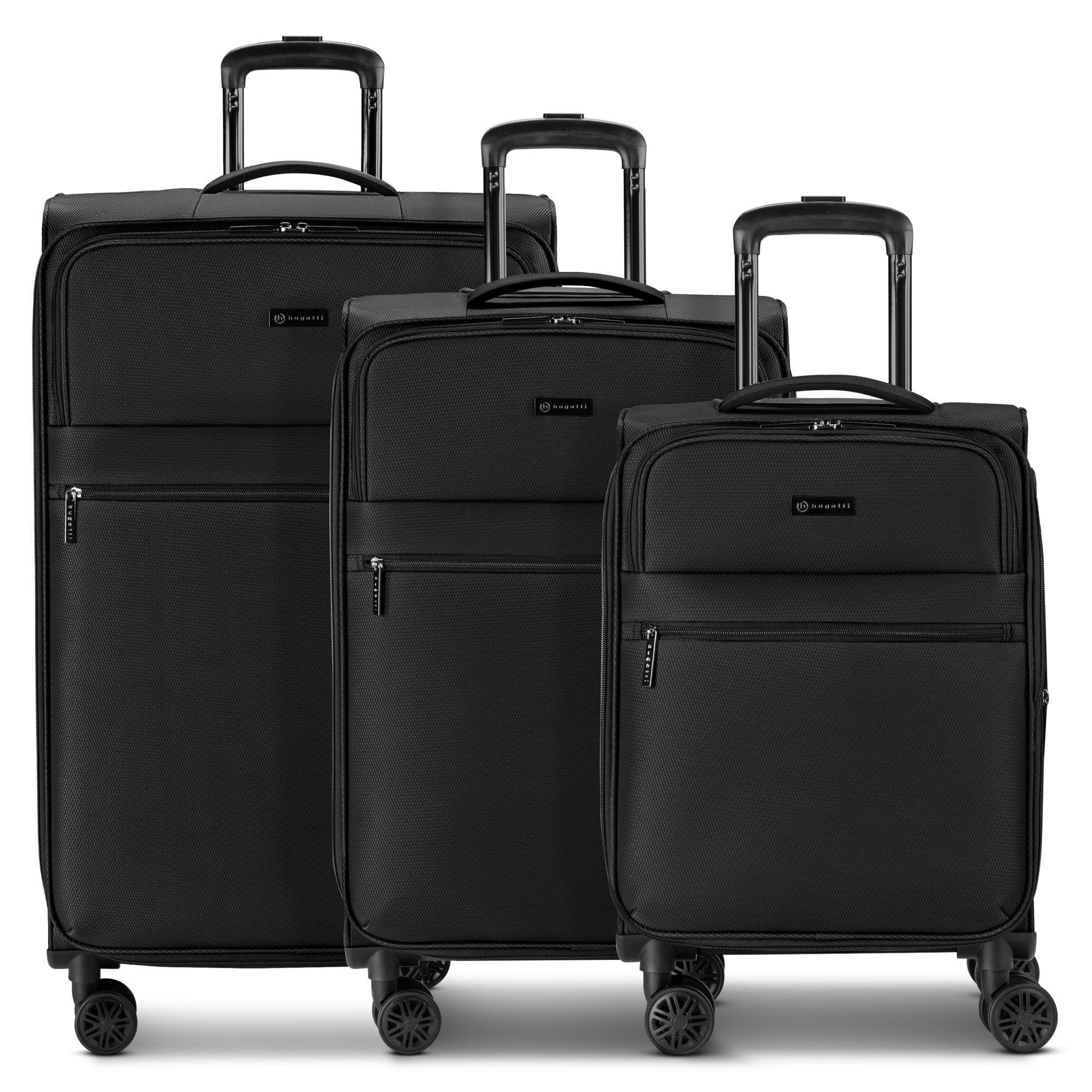 bugatti Trolleyset Valencia Soft, 4 Rollen, (3-teilig, 3 tlg), Polyester günstig online kaufen