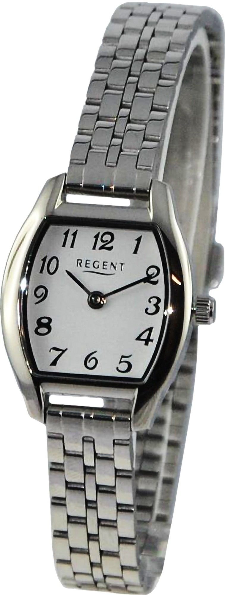 Regent Quarzuhr Regent Damen Armbanduhr Analog, Damen Armbanduhr rund, extra groß (ca. 22x30mm), Metallarmband