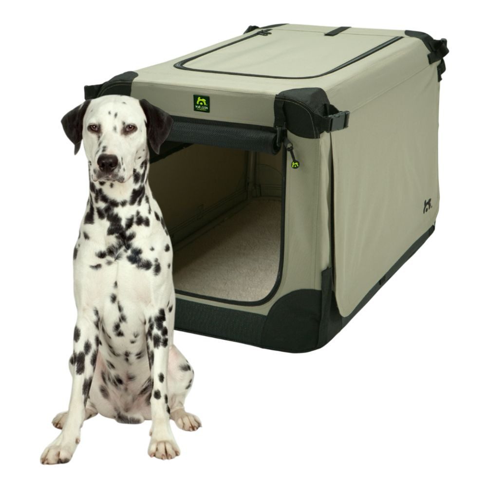 MAELSON Hunde-Transportbox Soft Kennel faltbare Hundebox / Tier Transportbox Beige