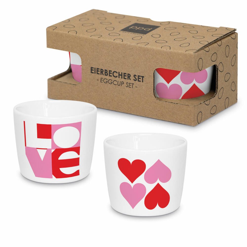 PPD Eierbecher Love & Hearts Graphic Egg Cup Set CB, 2-tlg.