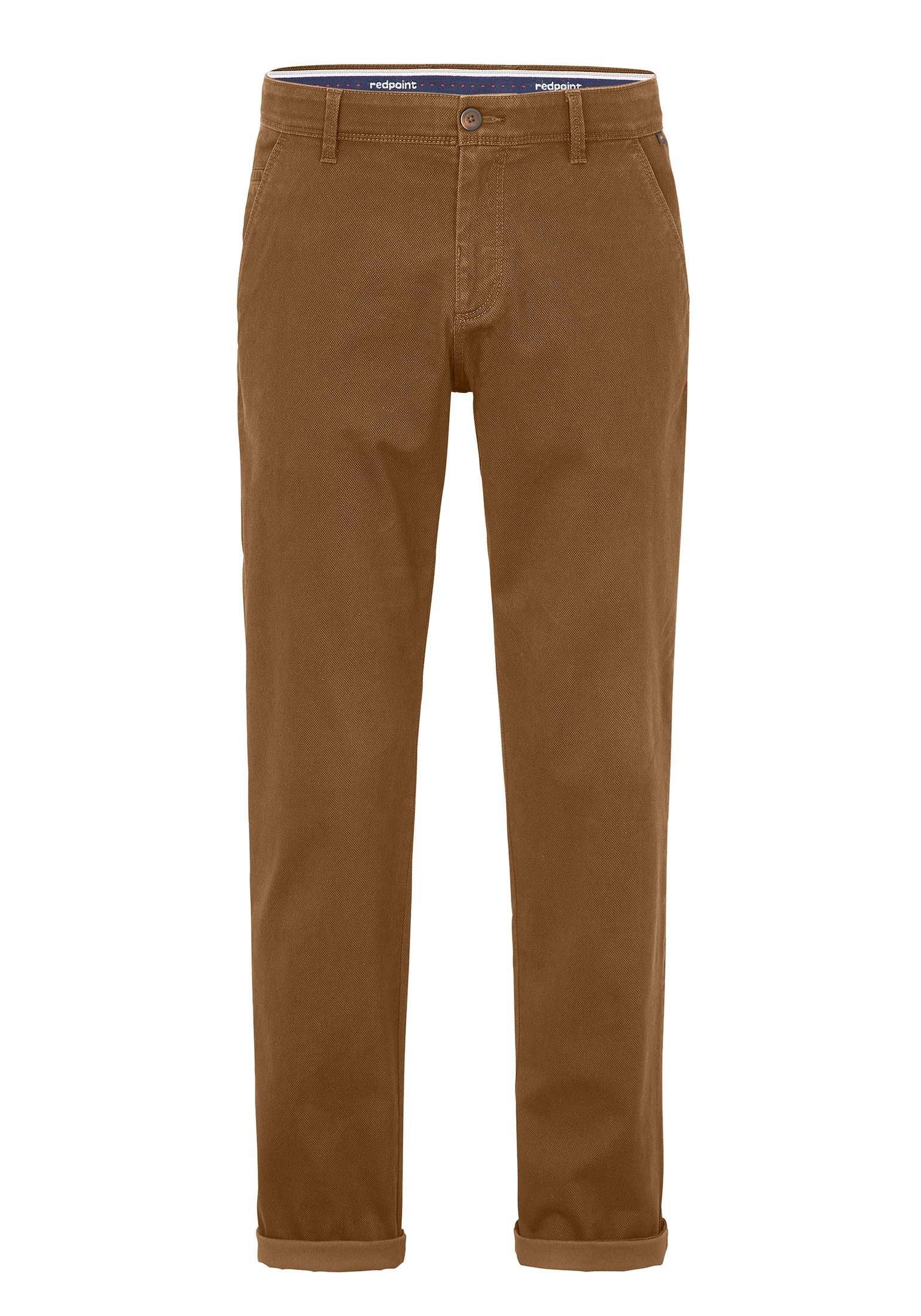 und mit Chinohose Stretch Odessa Redpoint leichtem beige Muster