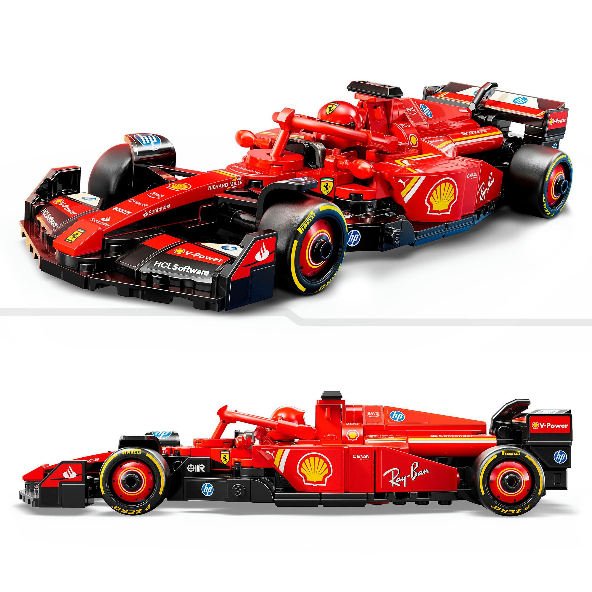 LEGO® Ferrari SF-24 F1 Rennauto (77242), LEGO Speed Champions Konstruktionsspielsteine, (275 St), Made in Europe – Bild 4 von 5