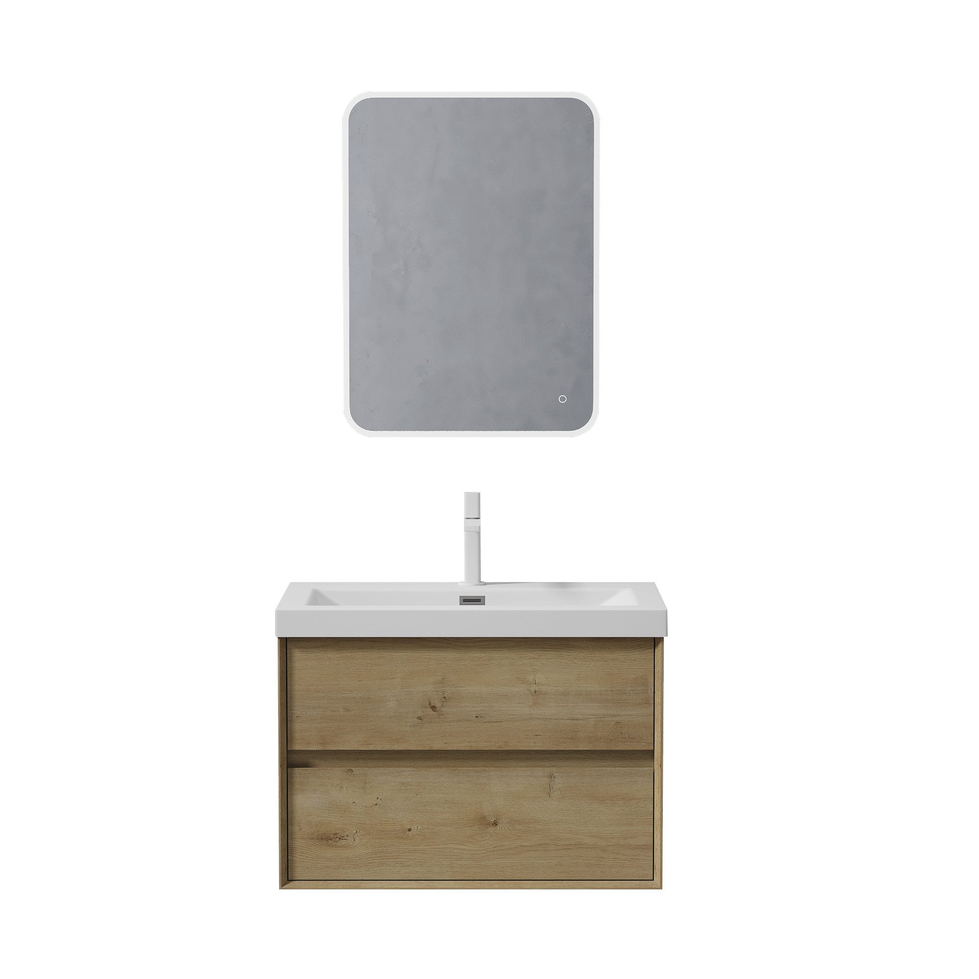 doporro Badmöbel-Set Badmöbel Set Badezimmermöbel Badezimmer Mineraguss Waschbecken Rimo