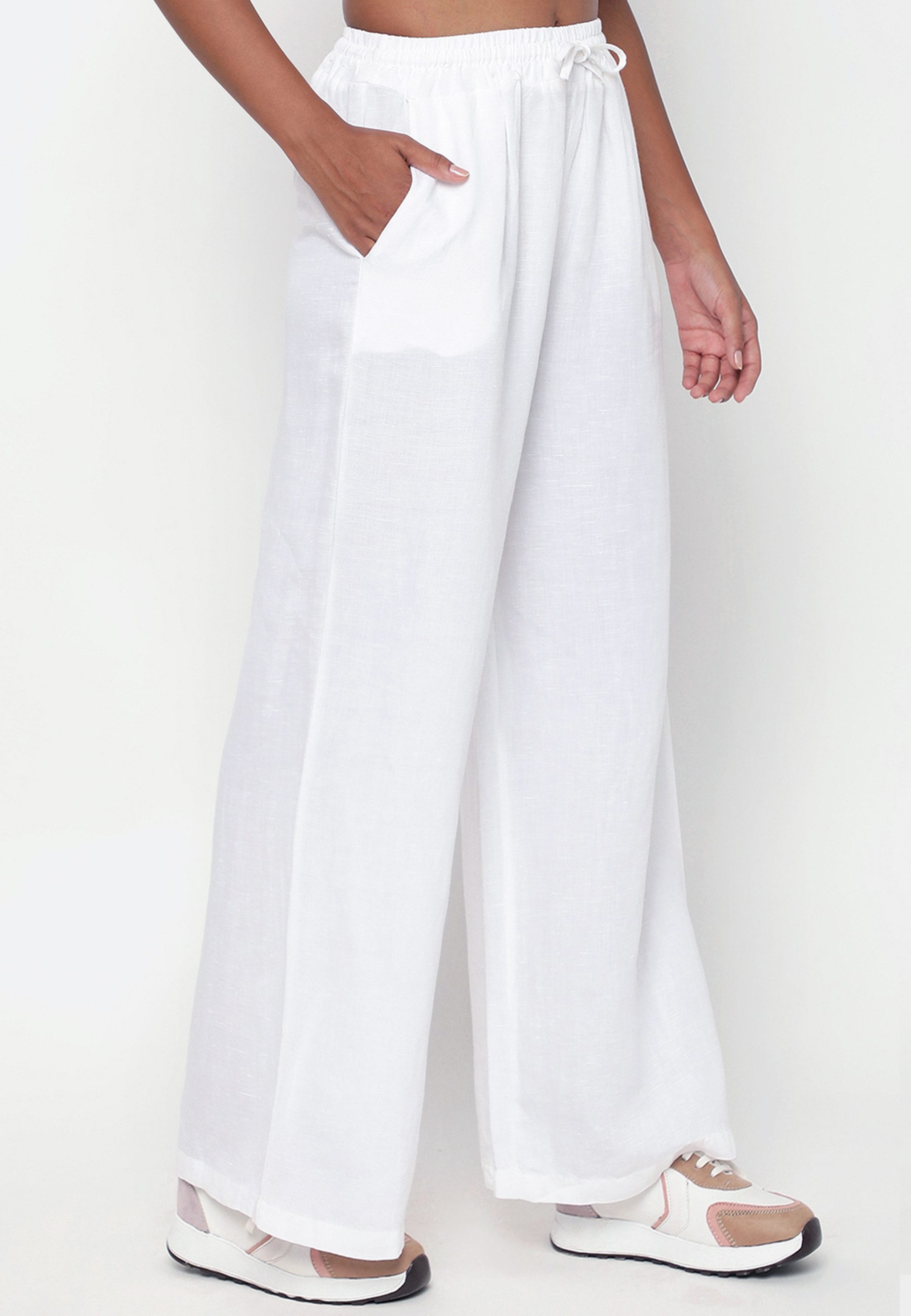 YC Fashion & Style Leinenhose YC-999 Leinen Hose 34-38 Basic