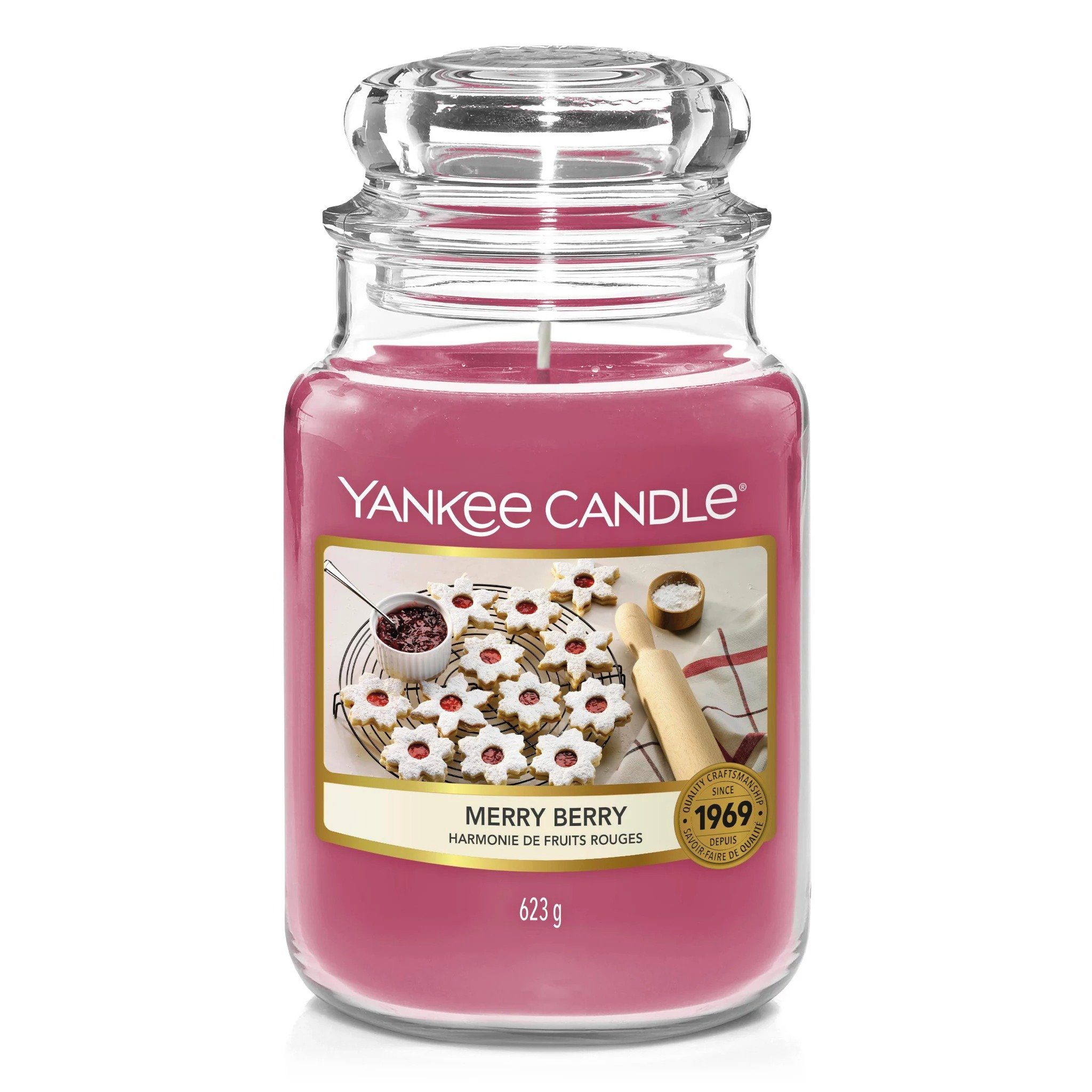 Yankee Candle Duftkerze Yankee Candle Merry Berry Duftkerze 623 g (Eine Kerze im Glas)