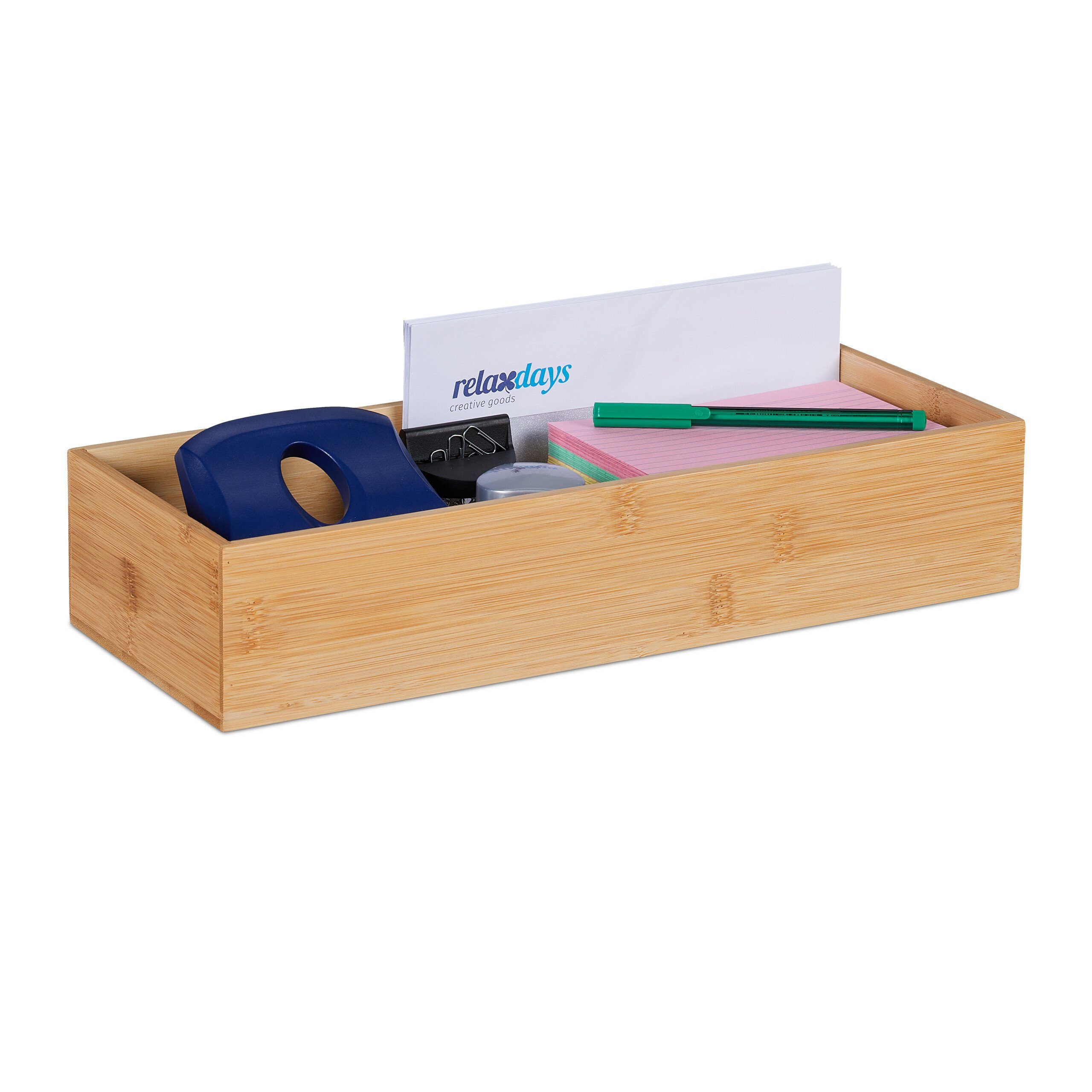 relaxdays Aufbewahrungsbox Bambus günstig online kaufen