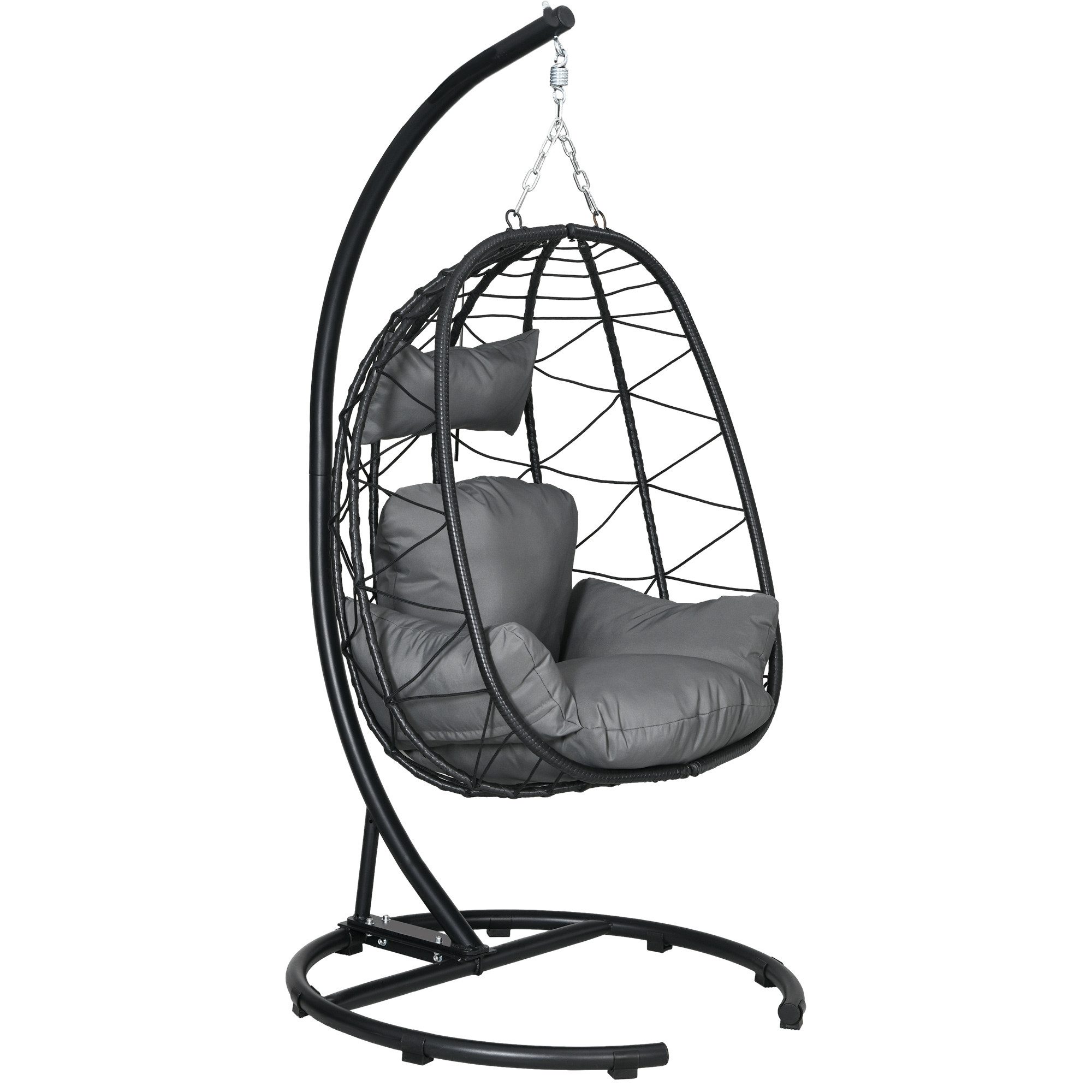 Outsunny Schaukelstuhl Hängesessel Rattan Hängestuhl 195 günstig online kaufen