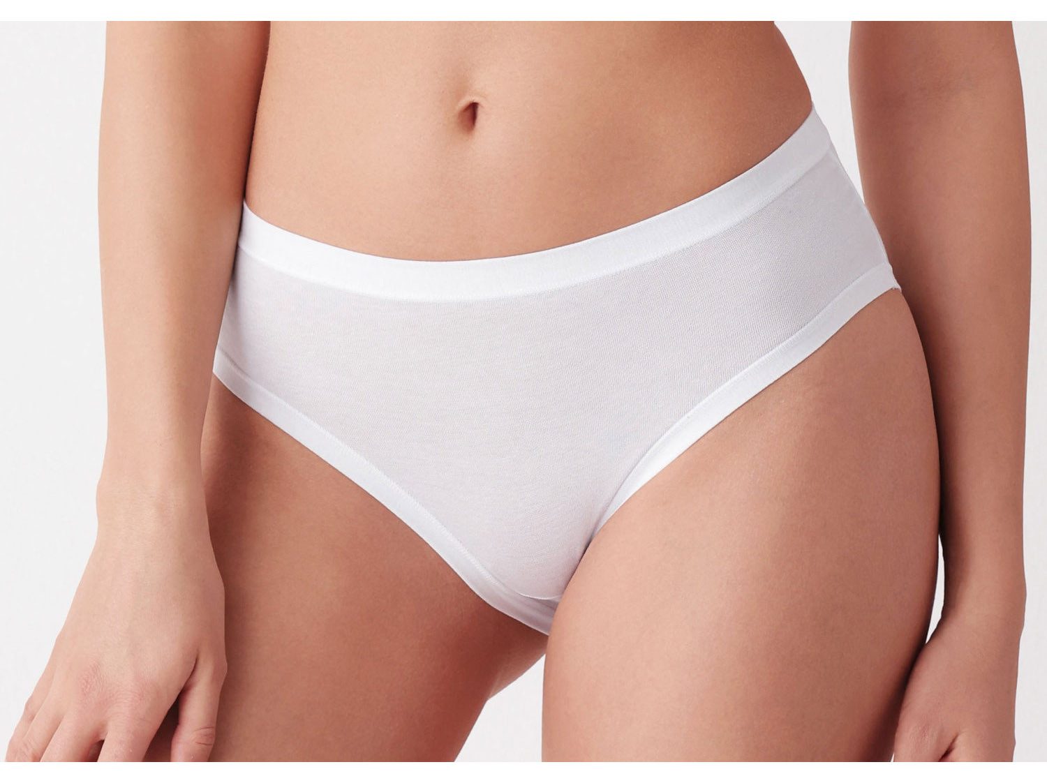 Cotonella Midislip 3er Pack Damen Slips Midi (3-St) Baumwollmischung