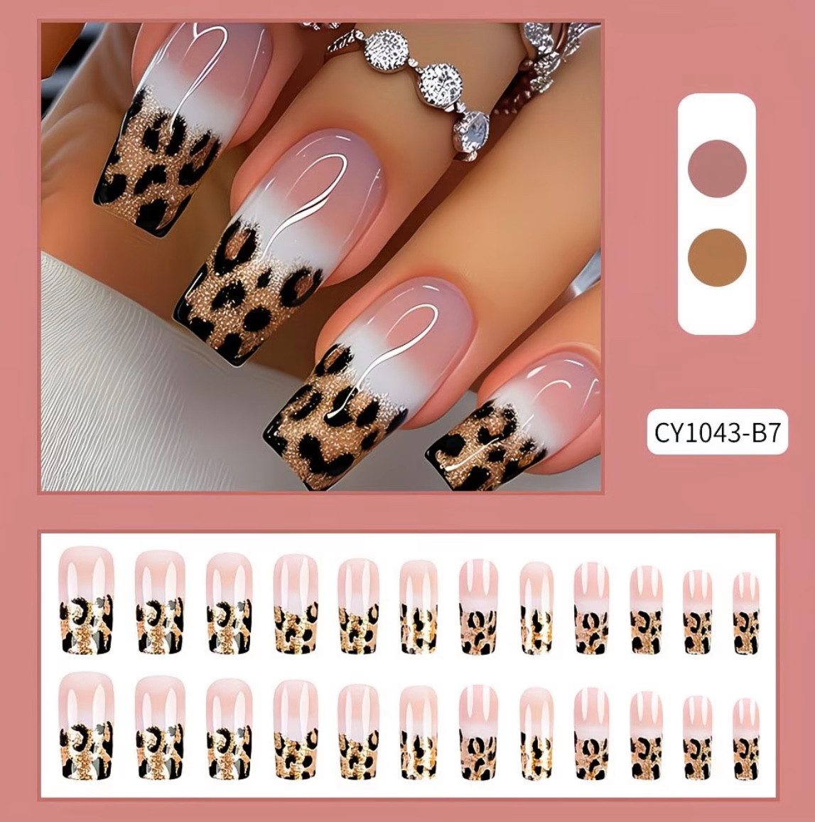 Samira Kunstfingernägel Nagelset Leo, Leichte Anwendung, Studio Qualität