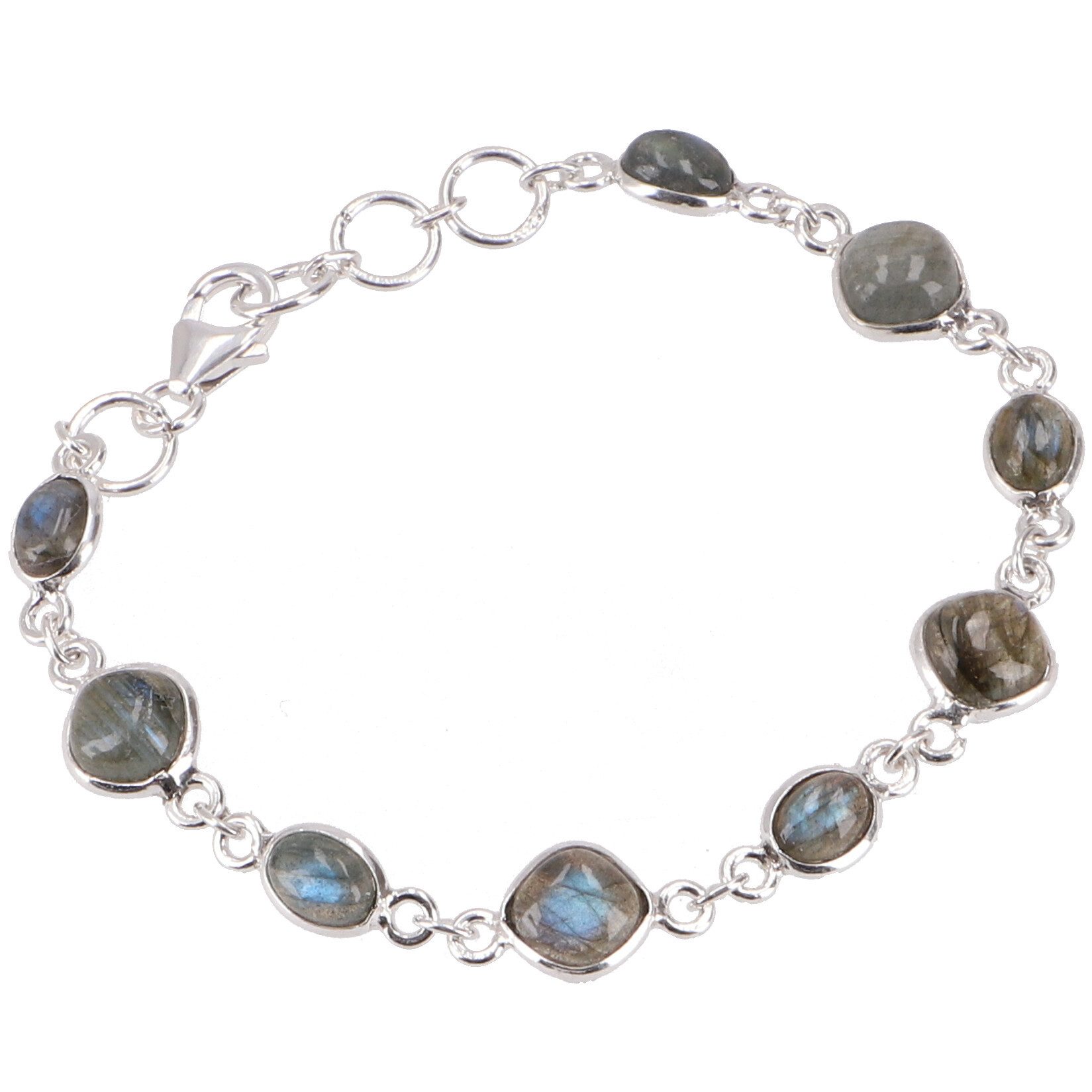 Armreif Indisches Boho Silber Armband, Edelsteinarmband..