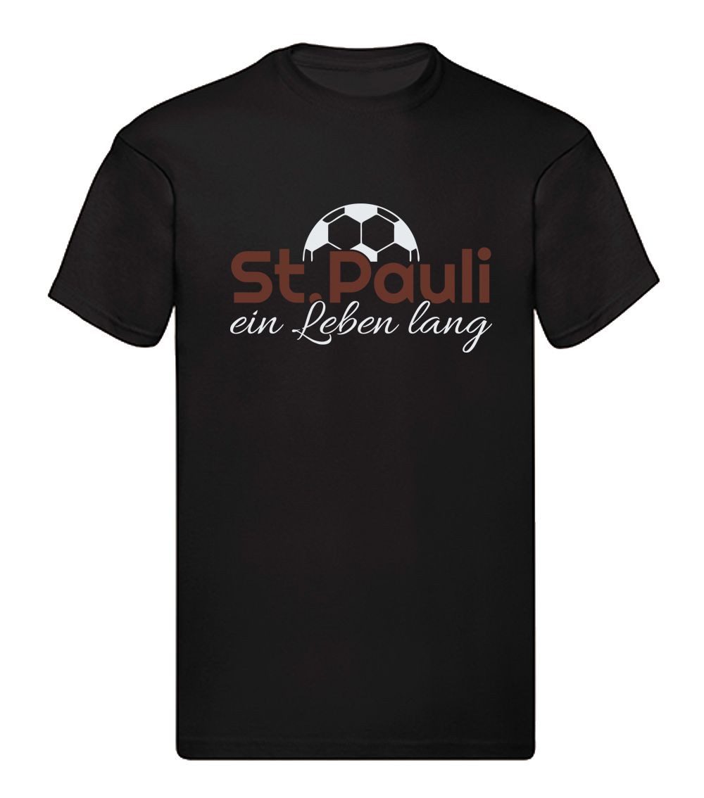 G-graphics T-Shirt St. Pauli ein Leben lang (1-tlg) Herren T-Shirt mit einem Motiv für den echten Fan