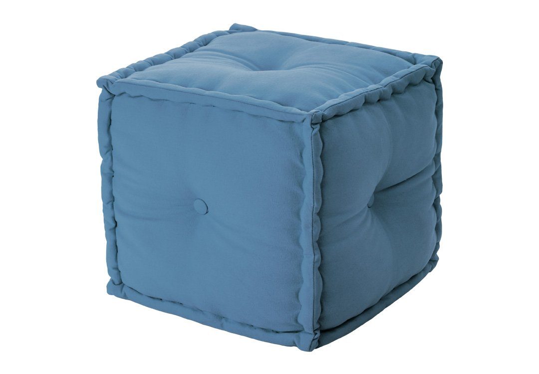 Sitzhocker Sitzhocker Samt eckig, wolkenblau