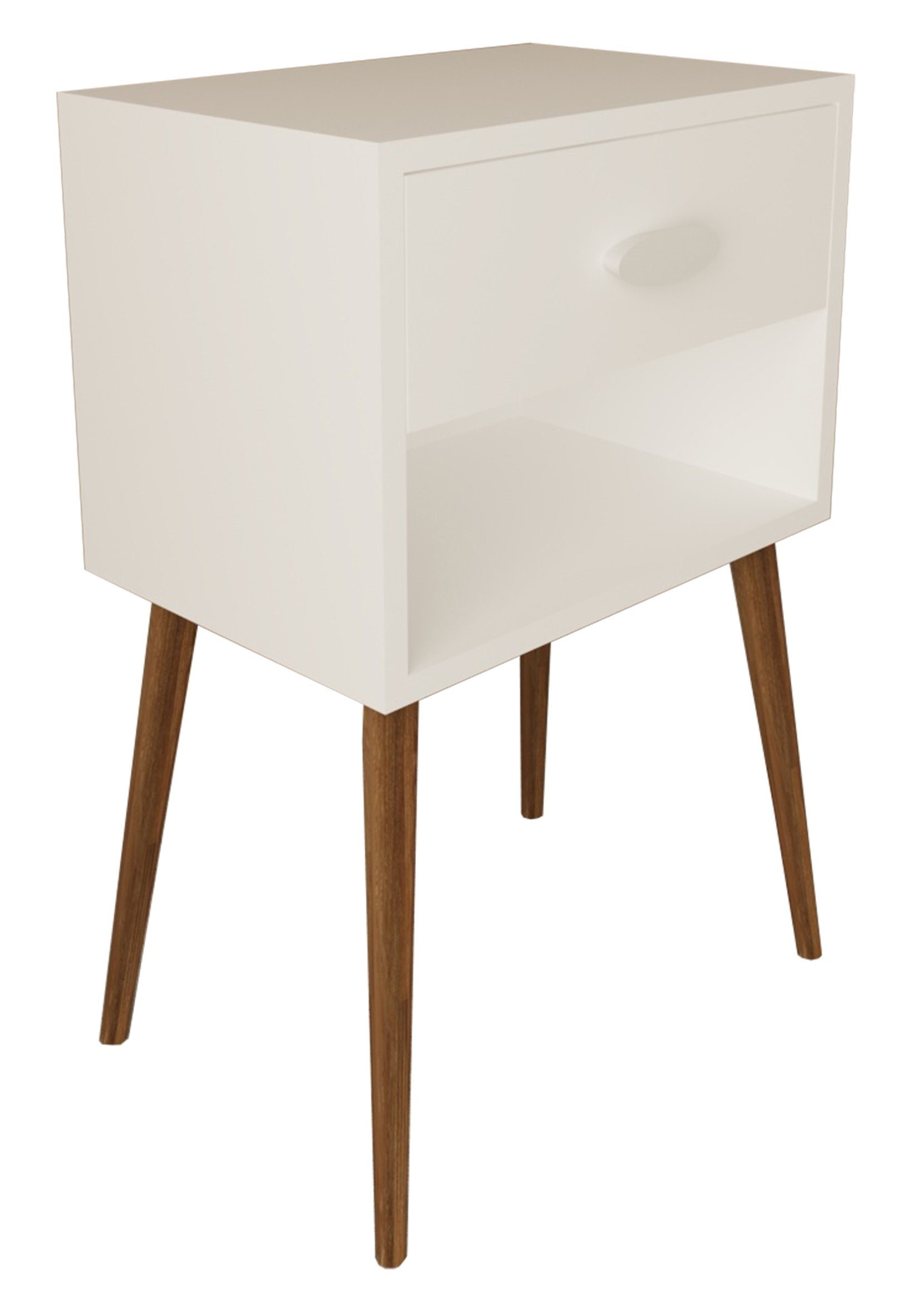 VCM Nachttisch Holz Nachttisch Beistelltisch Schublade Singol XL, Pflegeleicht