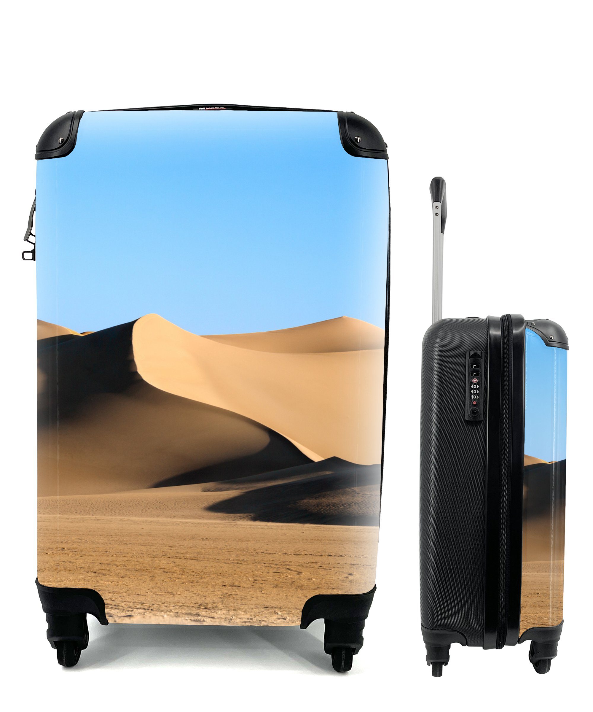 MuchoWow Handgepäckkoffer Eine große Sanddüne in einer Wüste, 4 Rollen, Reisetasche mit rollen, Handgepäck für Ferien, Trolley, Reisekoffer