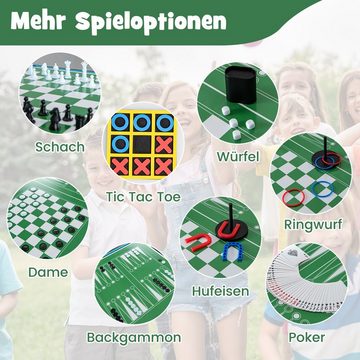 COSTWAY Kickertisch, 15 in 1 Spieltisch Set