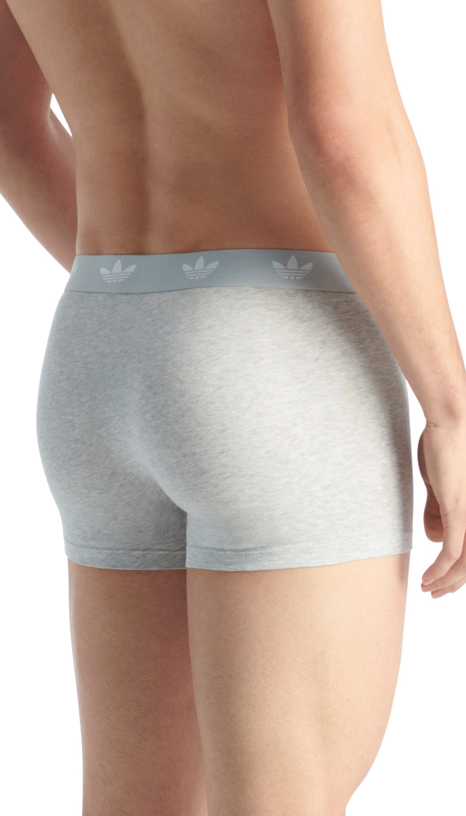 adidas Originals Trunk Comfort Flex Cotton (2er Pack) weich, elastisch, Baumwollmix, Logo-Bund, ohne Eingriff