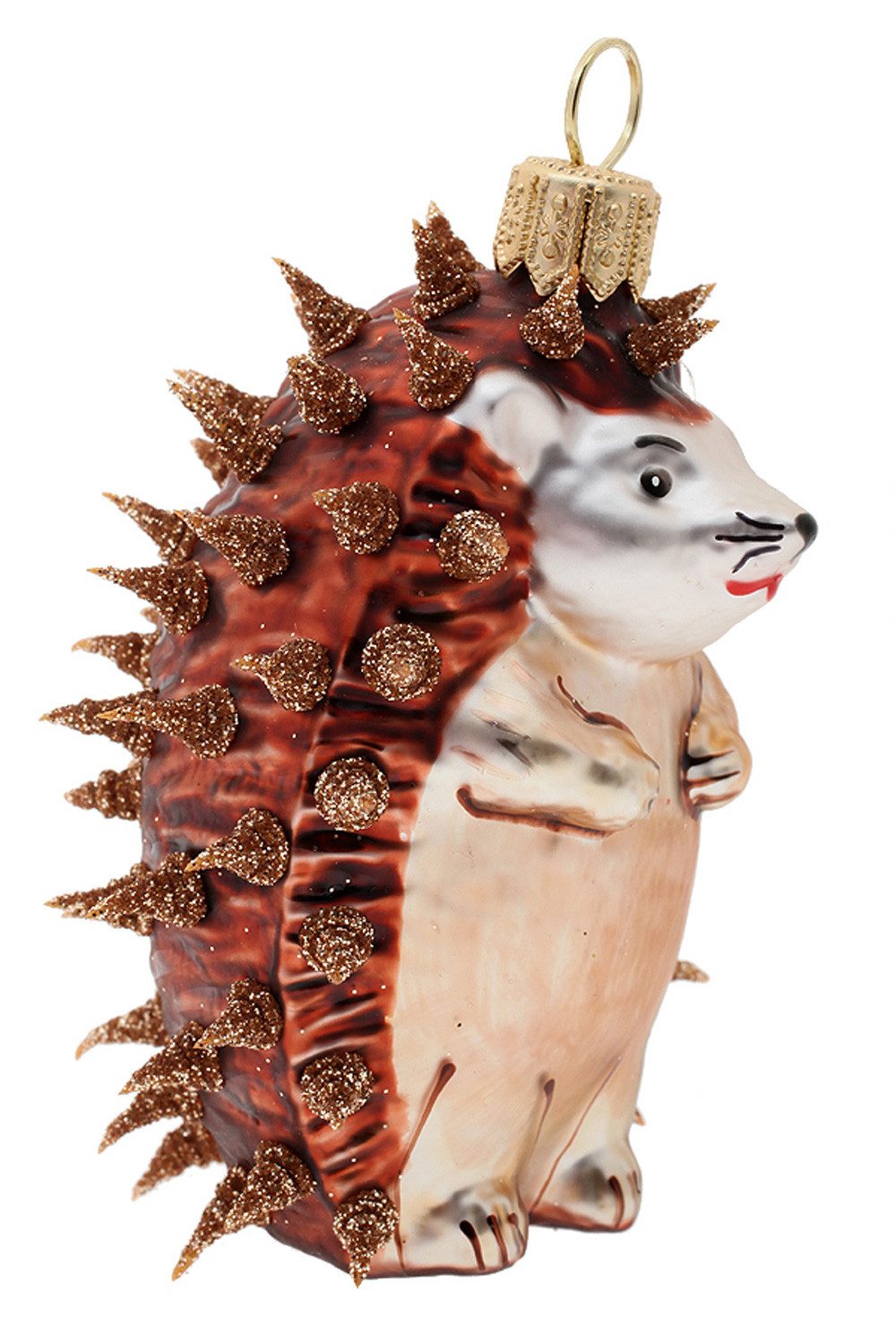 Hamburger Weihnachtskontor Christbaumschmuck Igel, mundgeblasen - handdekoriert