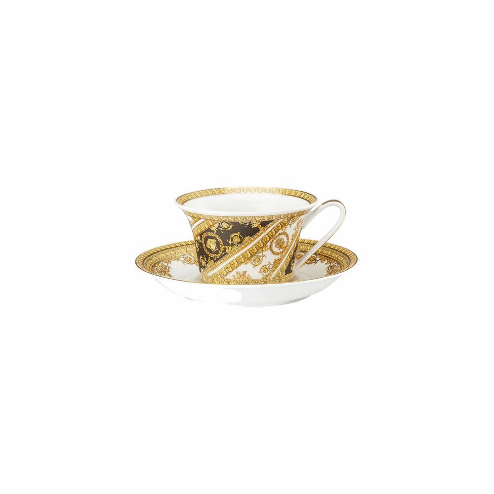 Rosenthal meets Versace Teeschale I Love Baroque, Porzellan, mit Untertasse