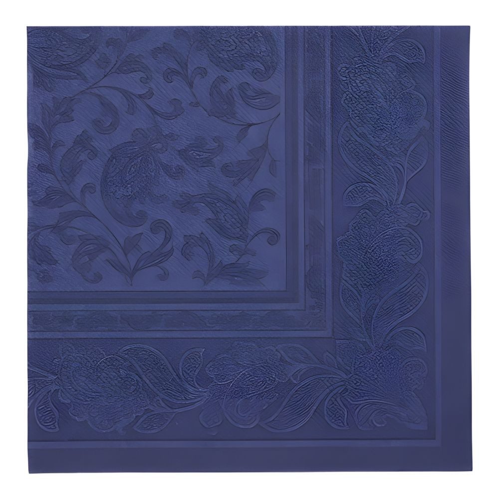PAPSTAR Papierserviette 50 x ROYAL Collection 1/4-Falz 40 cm x 40 cm dunkelblau Ornaments