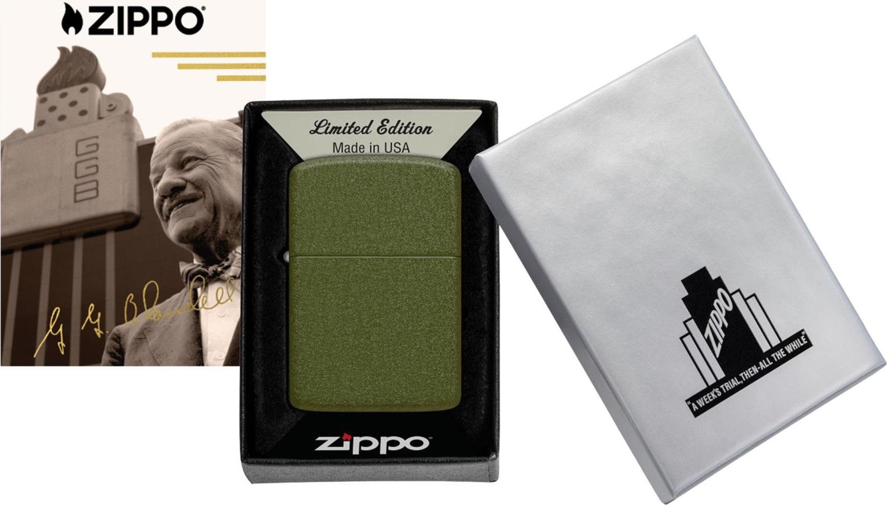 Zippo Feuerzeug 1941 Replica Green Crackle Founders Day 2026, limitierte Auflage mit speziellen Bodenstempel