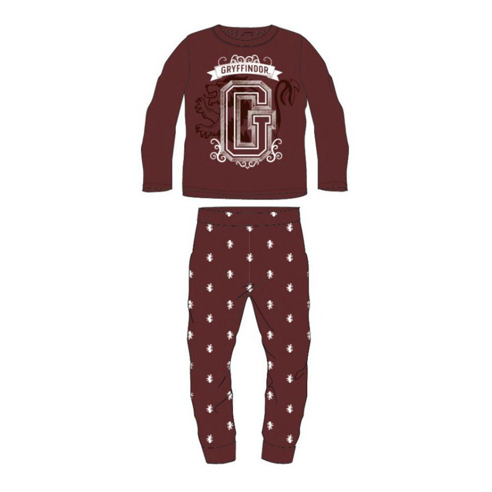 Harry Potter Pyjama Harry Potter Pyjama für Jungen ""Gryffindor", Burgunderrot, Größen (Set, 2 tlg)