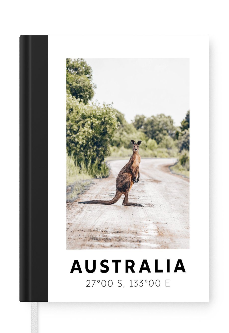MuchoWow Notizbuch Australien - Känguru - Natur, Journal, Merkzettel, Tagebuch, Notizheft, A5, 98 Seiten, Haushaltsbuch