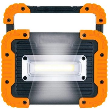 Retoo Flutlichtstrahler Arbeitsleuchte LED Baustrahler Wiederaufladbare tragbare COB-Flutlicht, Aluminium, Glas, PVC,450lm, IP67,Lebensdauer: 30.000 Stunden