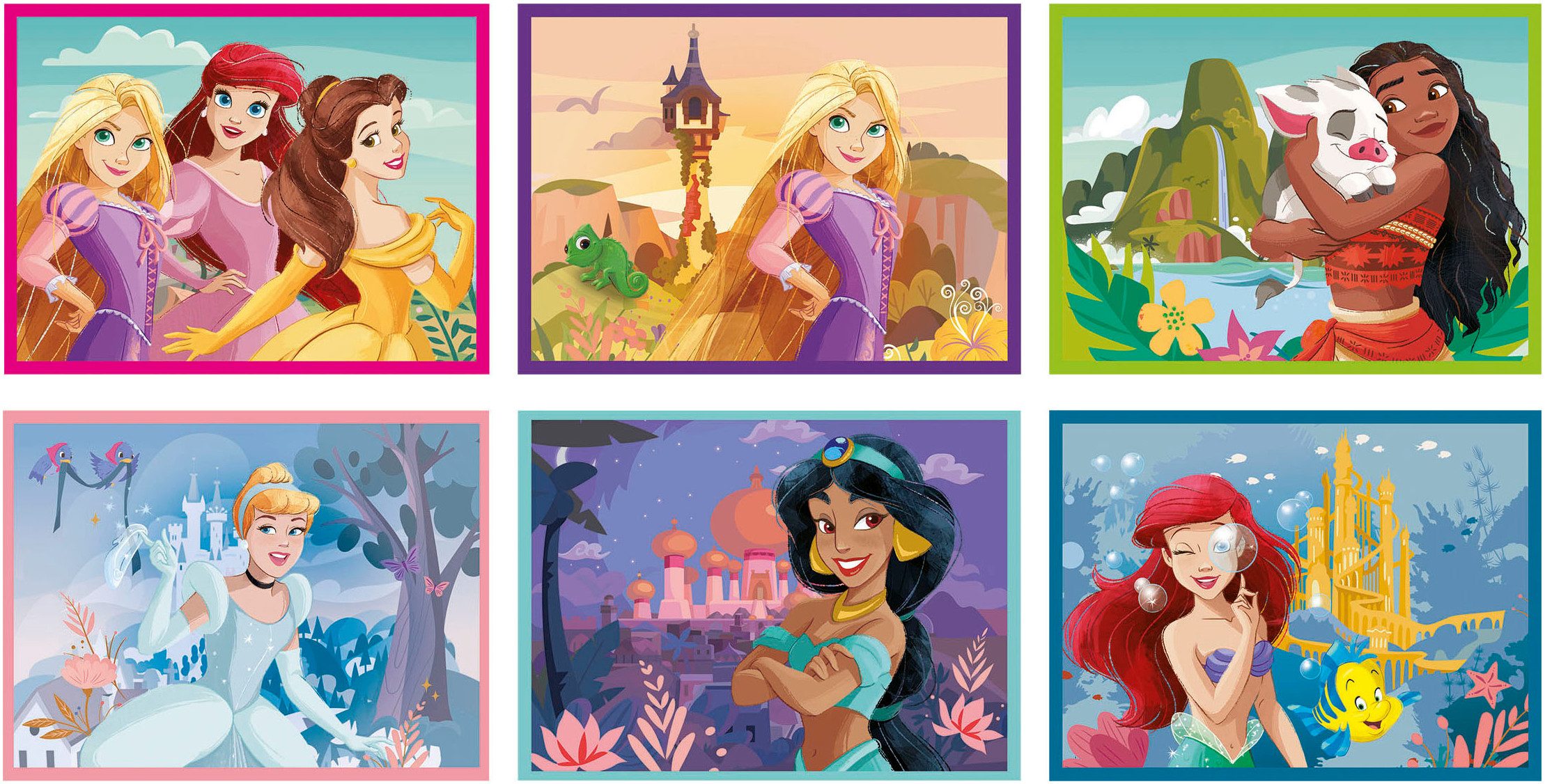Clementoni® Würfelpuzzle Disney Princess, 12 Puzzleteile, Made in Europe günstig online kaufen