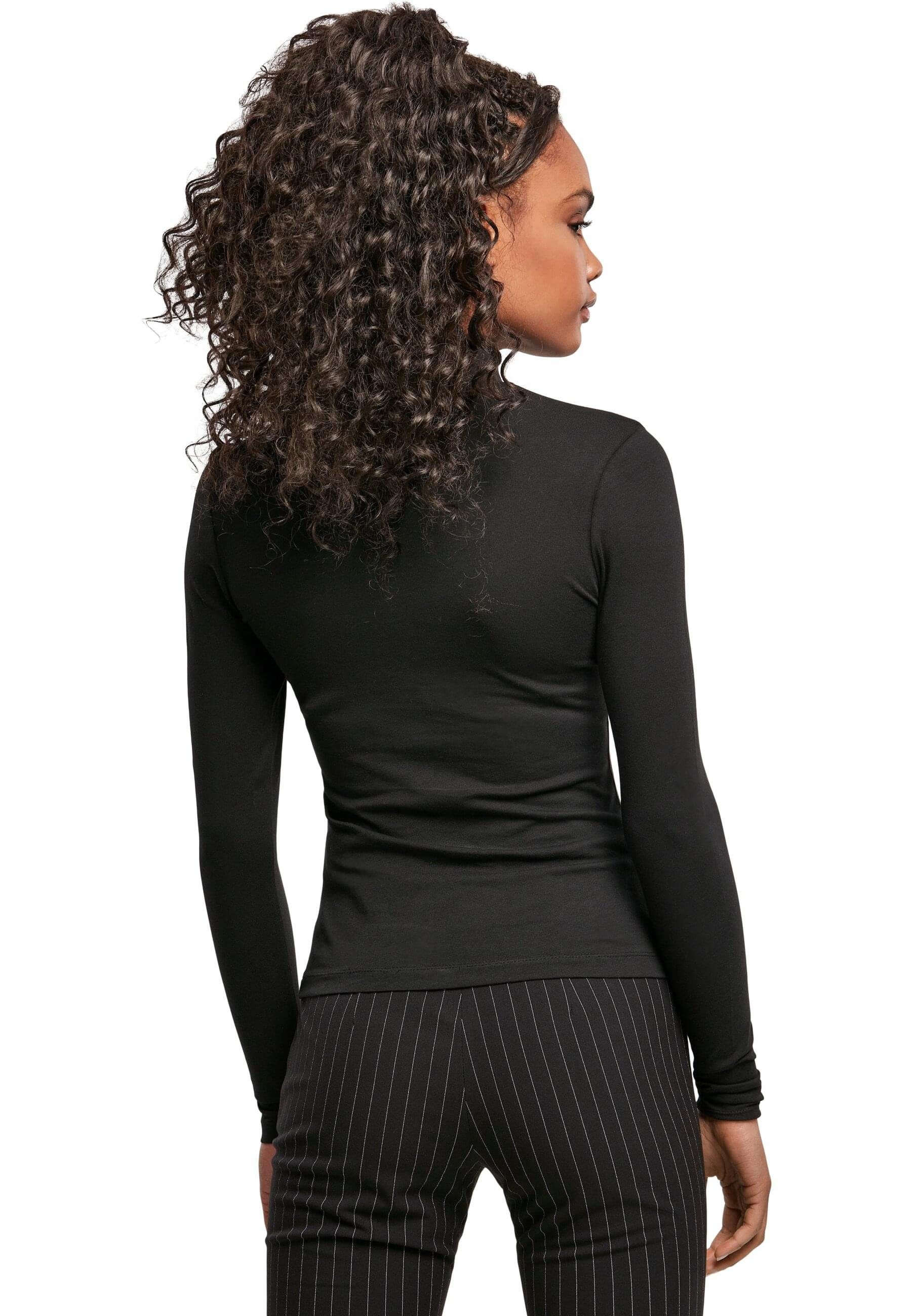 black Ladies (1-tlg) Longsleeve Langarmshirt Turtleneck CLASSICS Cut-Out URBAN Damen