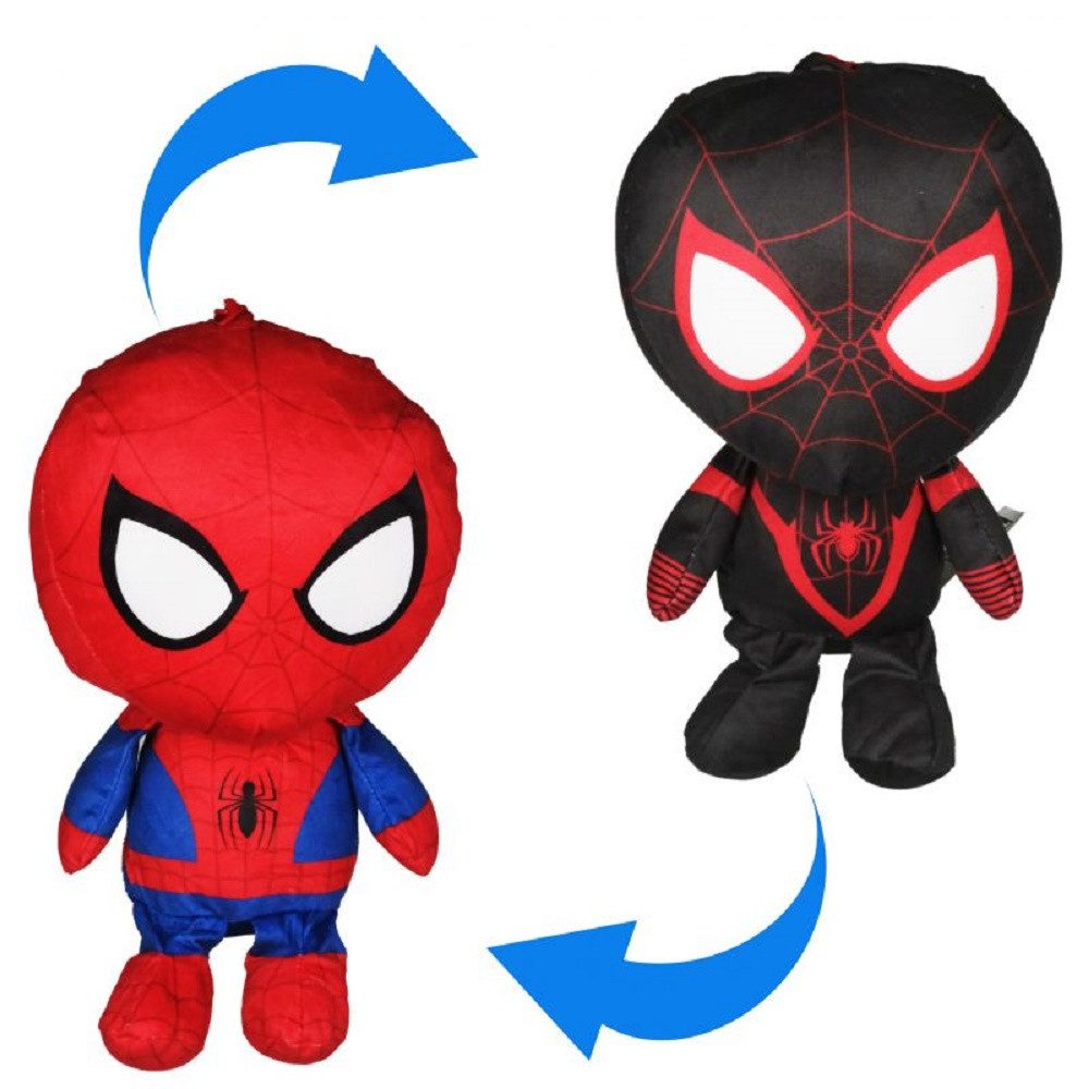 MARVEL Kuscheltier Reversible 30 cm Kuscheltier Wende Plüschtier (1-St), Marvel Wende Kuscheltier Spiderman Miles Moralis