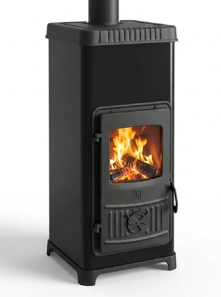 Plamen Kaminofen Kaminofen Plamen Dora 10N mit Herdplatte, schwarz, 7,2 kW