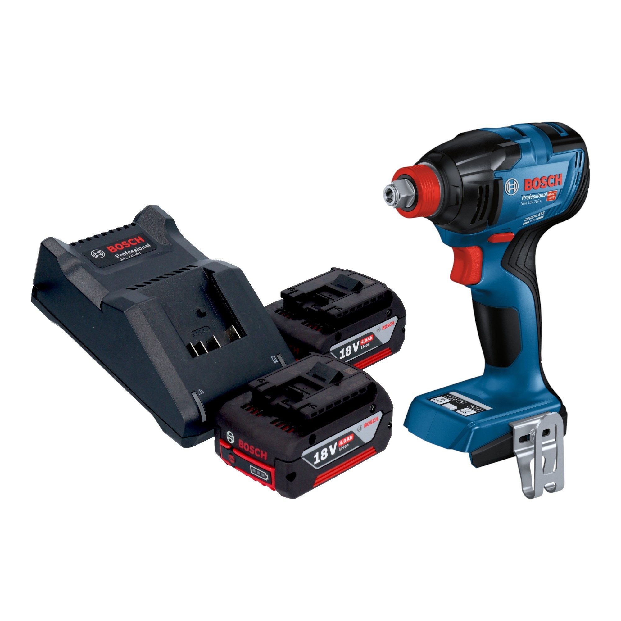 Bosch Professional Akku-Schlagschrauber GDX 18V-210 C Professional Akku Drehschlagschrauber 18 V 210 Nm